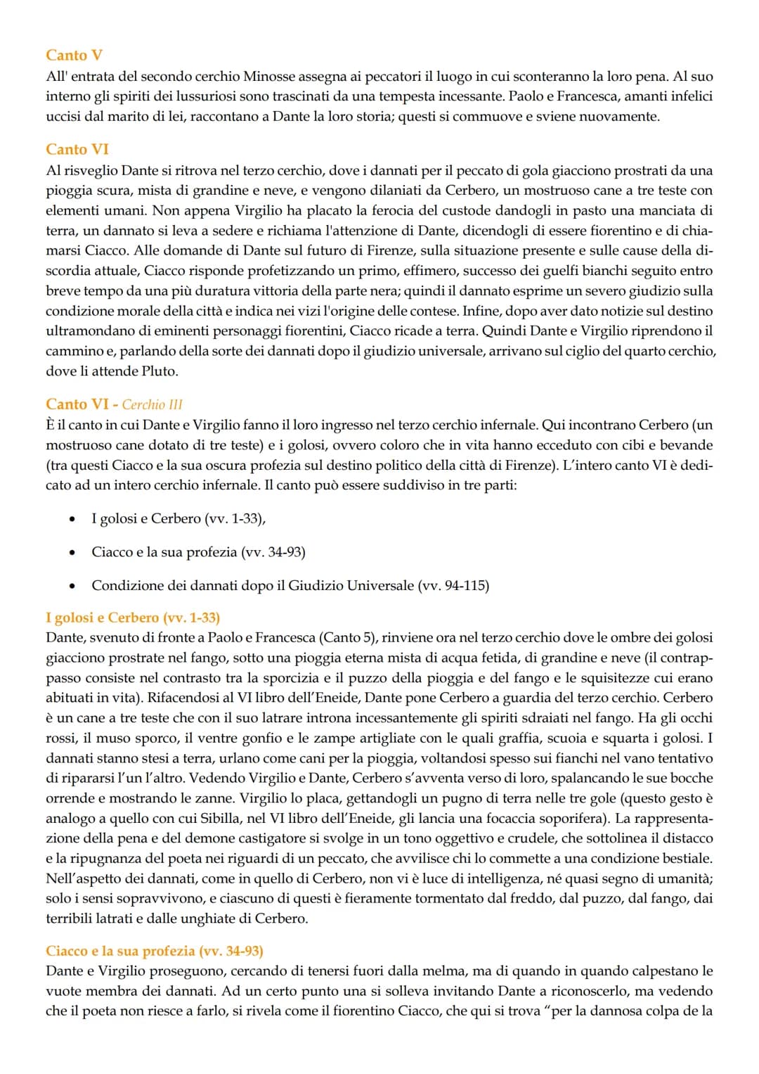 Selva oscura
Porta dell'inferno
Colle
I CERCHIO: Non battezzati/Limbo
II CERCHIO: Lussuriosi
Crosta terrestre.
Antinferno
Acheronte
II CERCH