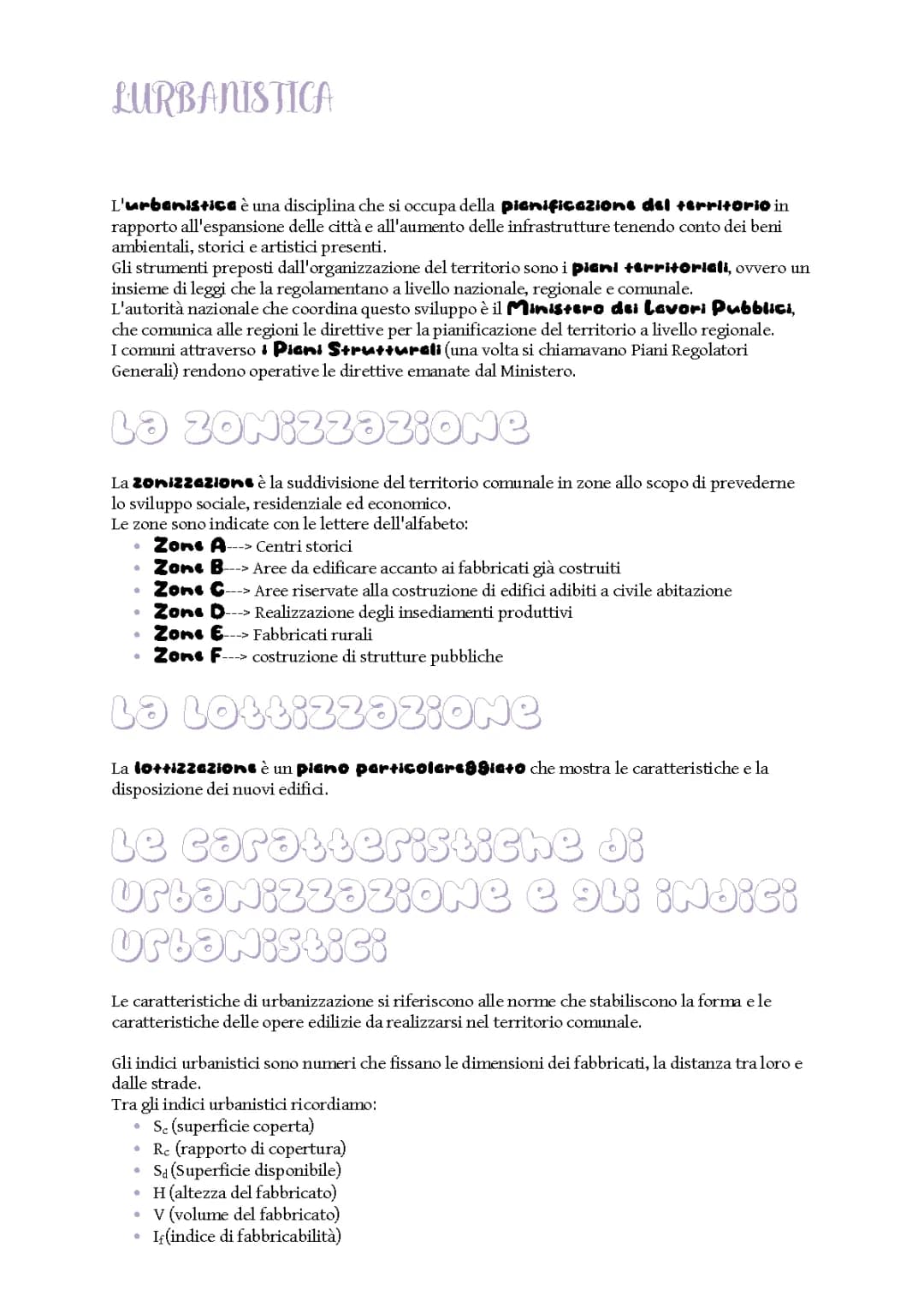 Scopri la Pianificazione Territoriale e Urbanistica per Ragazzi: Zone, Distanze e Schemi Grafici!