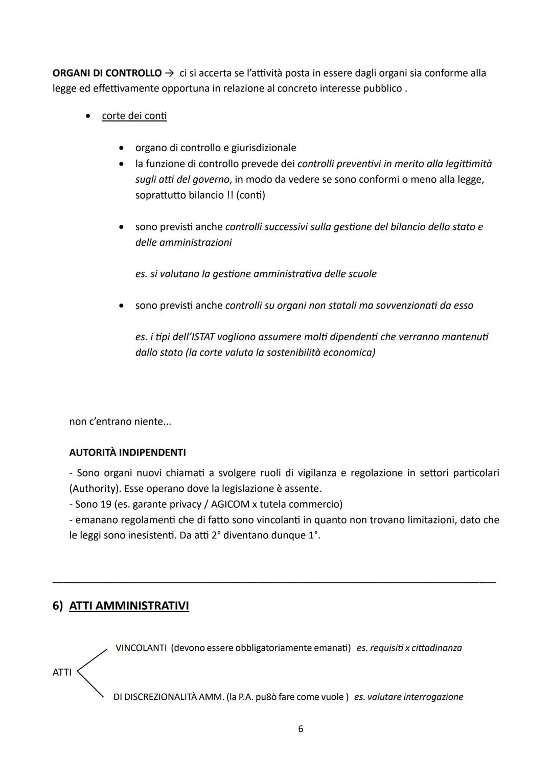 DIRITTO AMMINISTRATIVO
1) INTRODUZIONE AL DIRITTO AMMINISTRATIVO
è importante distinguere 2 diverse funzioni in relazione all'esercizio dell