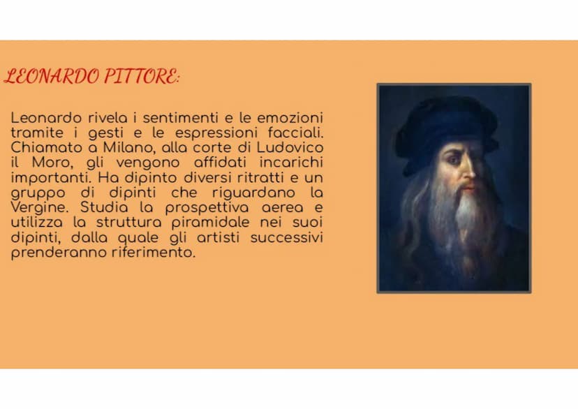 LEONARDO DA VINCI CHI ERA?
Leonardo da Vinci è stato uno scienziato,
pittore, scultore, architetto, scenografo,
letterato e prende lo stdio 