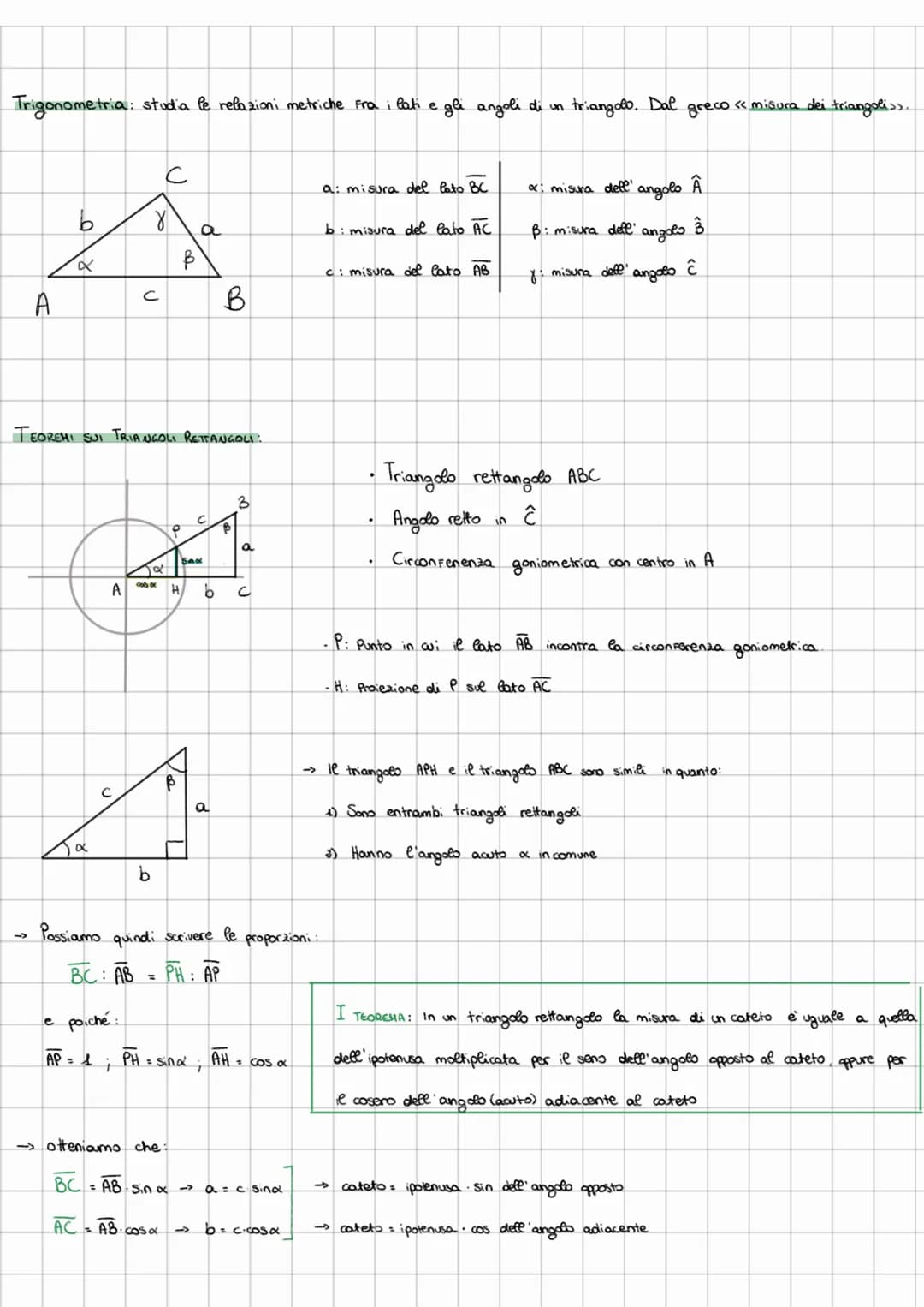 Trigonometria: studia le relazioni metriche Fra i lati e
с
b
४
A
ß
x
с
3
A
TEOREMI SUI TRIANGOLI RETTANGOLI.
19²
A cos de H
с
BC AB
e poiché