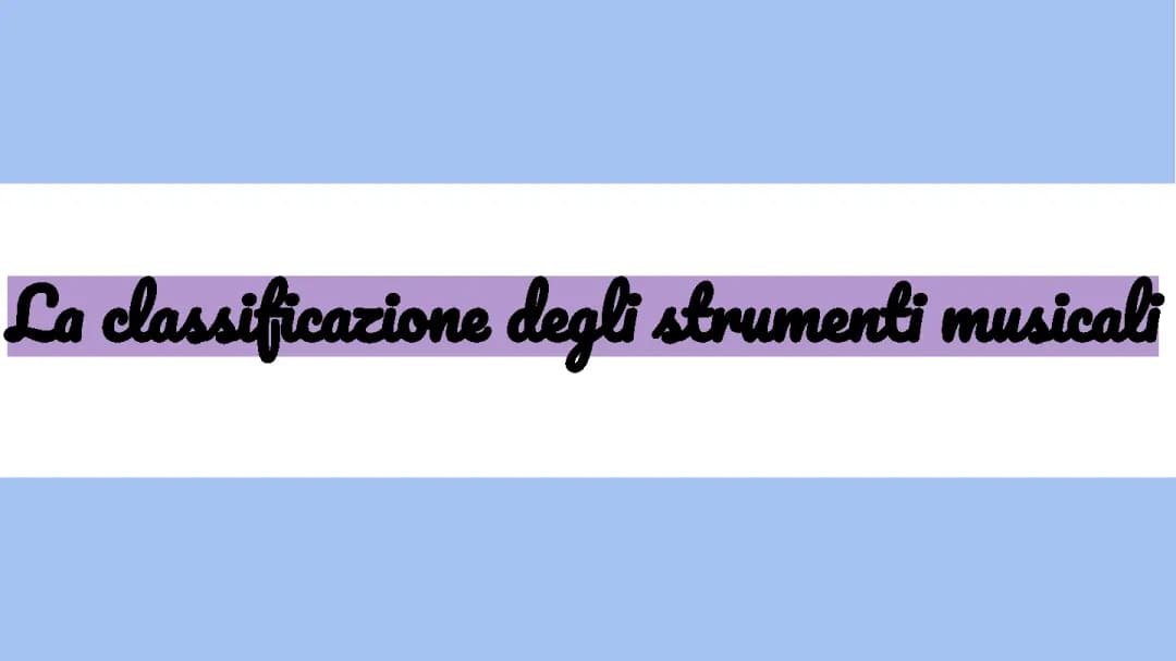Gli strumenti musicali 