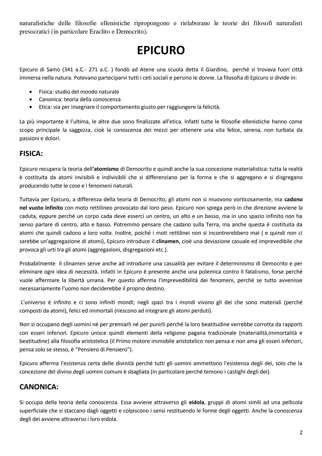 L'ELLENISMO E LE FILOSOFIE ELLENISTICHE
Caratteri generali
L'Ellenismo è il periodo storico-culturale che va dalla morte di Alessandro Magno