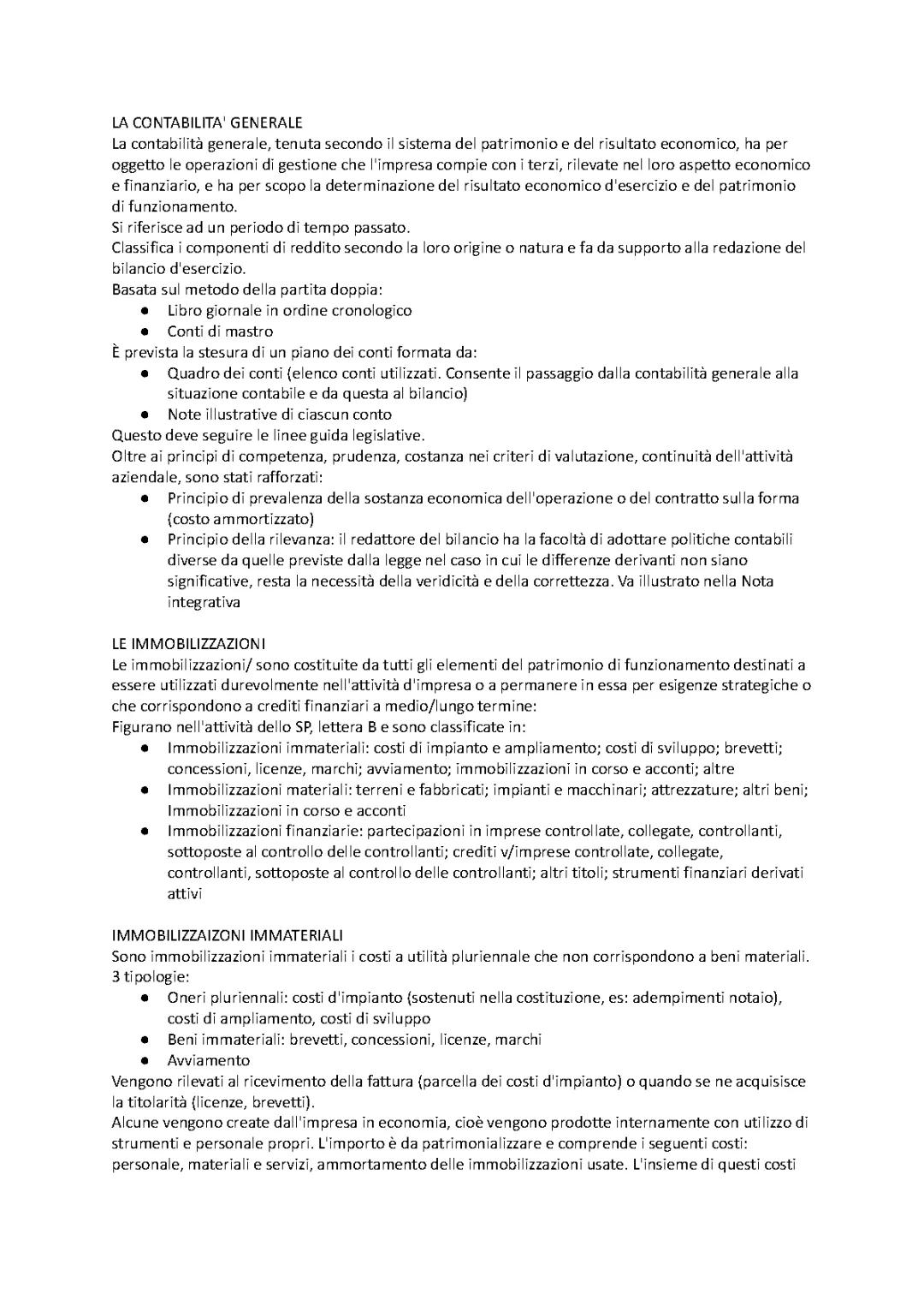 CONTABILITÀ GENERALE 