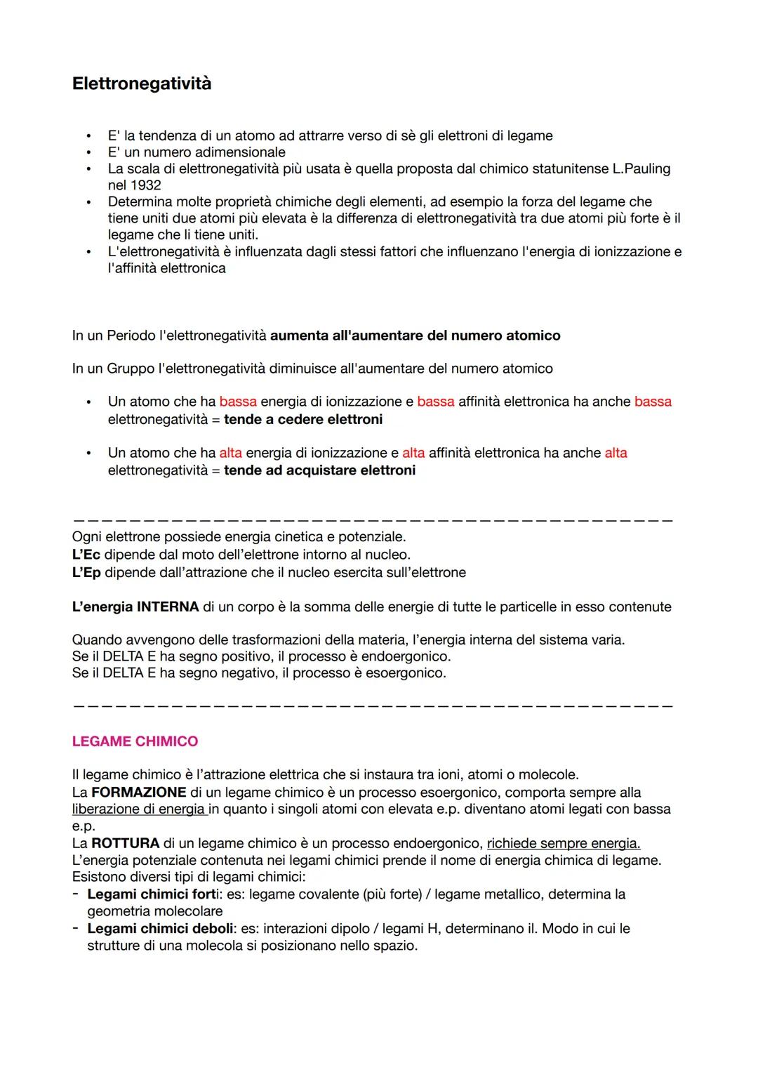 Energia di ionizzazione
• E' l'energia che occorre fornire per allontanare uno o più elettroni da un atomo gassoso (in tal
modo l'atomo è al