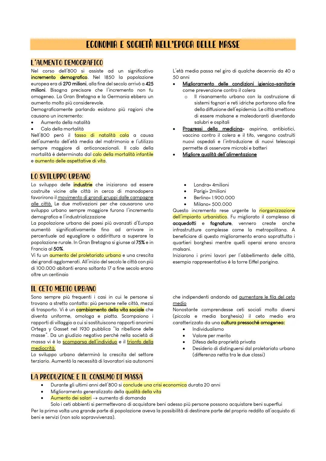 LA SOCIETÀ DI MASSA
LE CARATTERISTICHE E I PRESUPPOSTI DELLA SOCIETÀ DI MASSA
LA DEFINIZIONE
Dove? Europa e nord America
Quando? Tra la fine