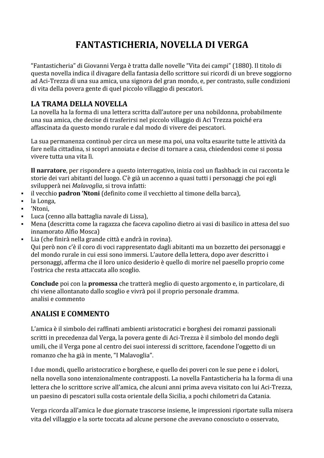 Fantasticheria di Verga