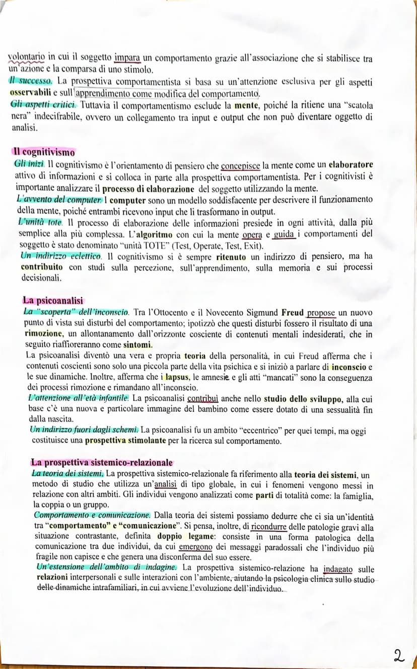 Alice De Rosa
Scienze Umane
LO STUDIO DEL COMPORTAMENTO
E DELLO SVILUPPO
1. Un oggetto di indagine complesso
La psicologia è lo studio scien