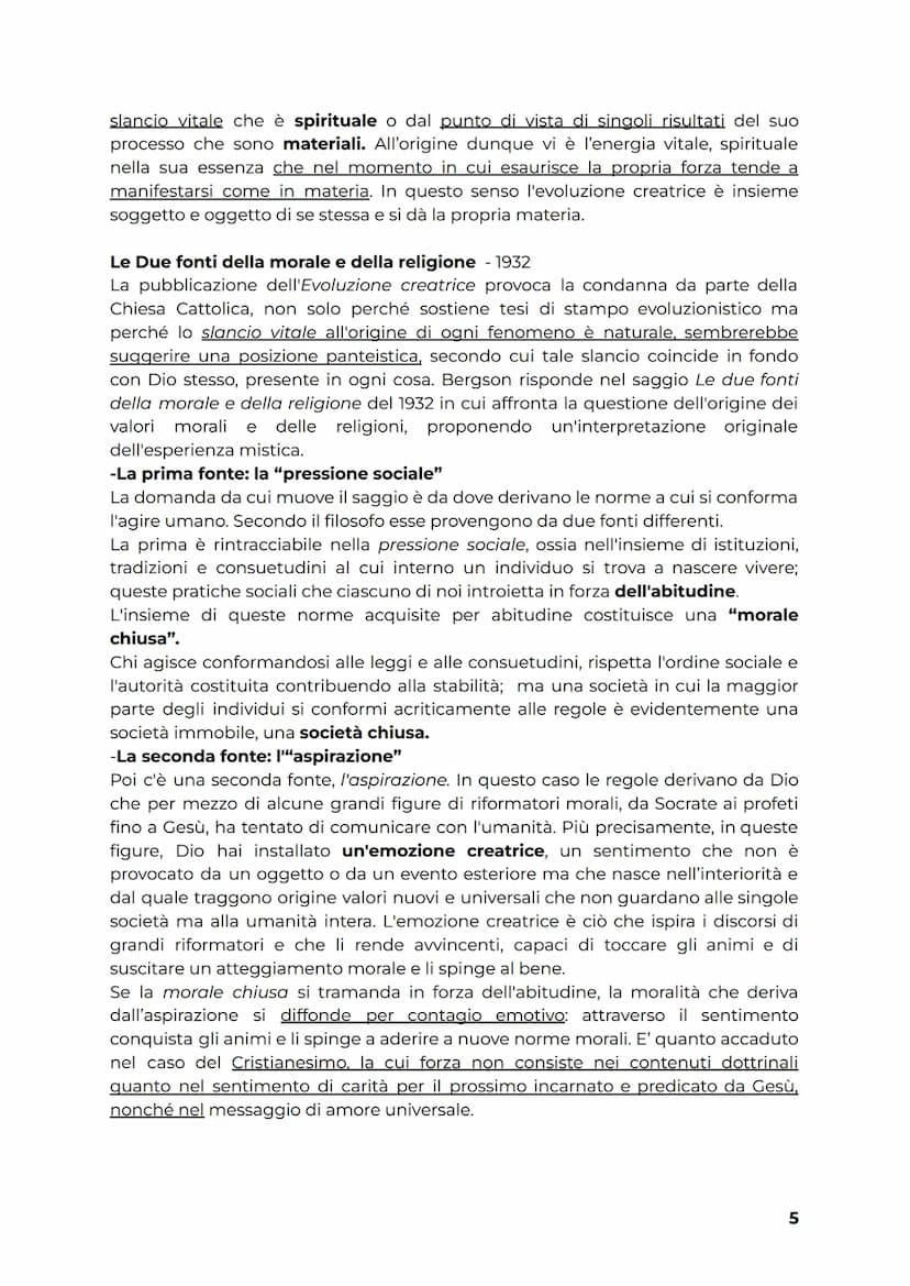 HENRI BERGSON (1859-1941)
Henri Bergson appartiene alla corrente dello spiritualismo, attiva nella seconda
metà dell'Ottocento Lo spirituali
