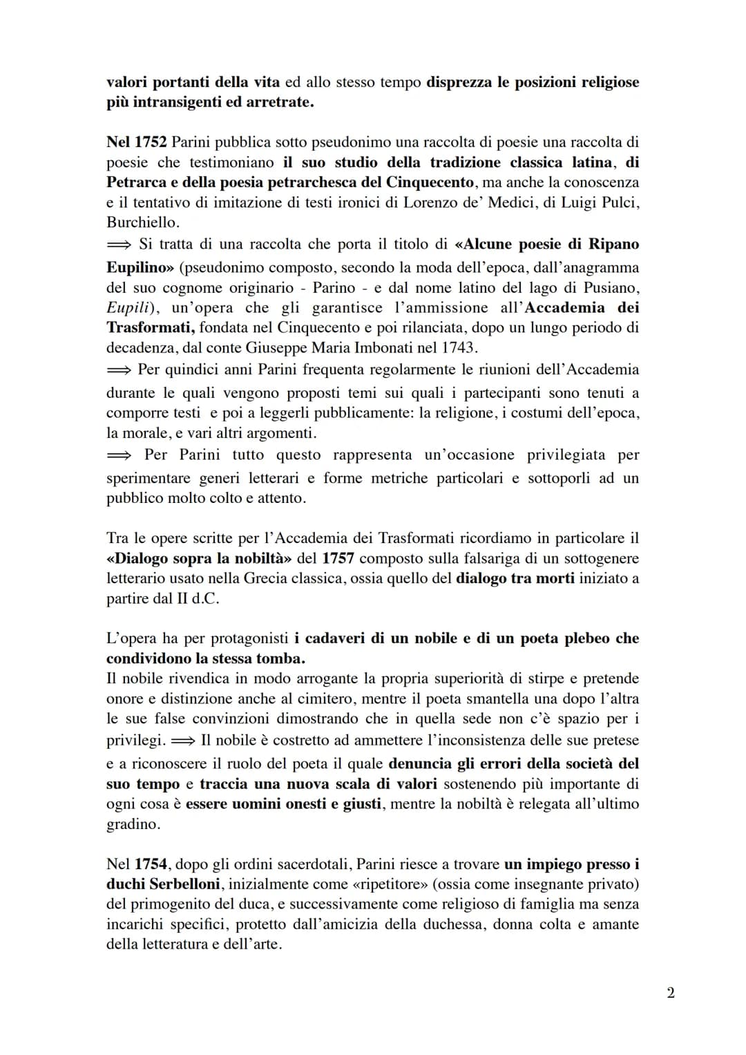 Giuseppe Parini.
Con la sua personalità Parini segna la cultura milanese per oltre quarant'anni.
Non soltanto si impone come poeta ma anche 