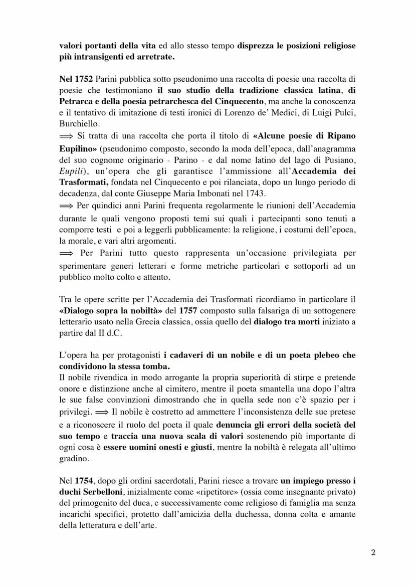 Giuseppe Parini.
Con la sua personalità Parini segna la cultura milanese per oltre quarant'anni.
Non soltanto si impone come poeta ma anche 