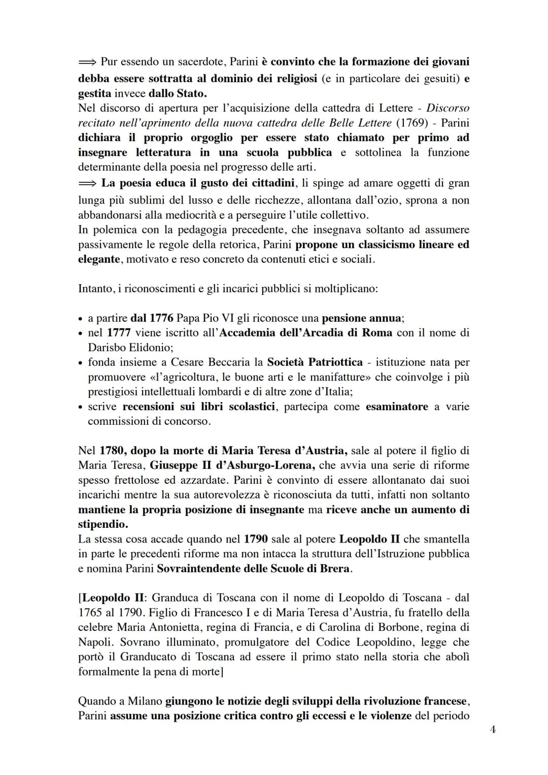 Giuseppe Parini.
Con la sua personalità Parini segna la cultura milanese per oltre quarant'anni.
Non soltanto si impone come poeta ma anche 