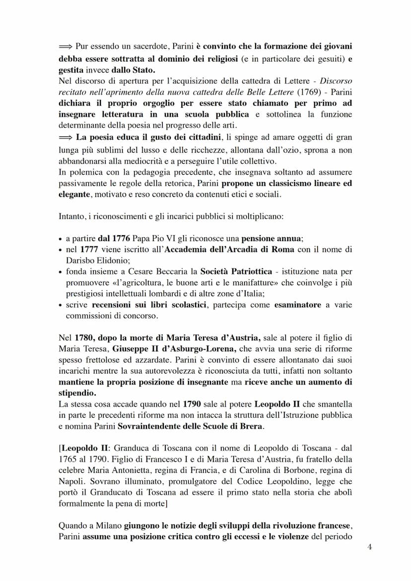 Giuseppe Parini.
Con la sua personalità Parini segna la cultura milanese per oltre quarant'anni.
Non soltanto si impone come poeta ma anche 