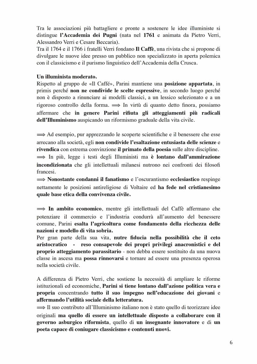 Giuseppe Parini.
Con la sua personalità Parini segna la cultura milanese per oltre quarant'anni.
Non soltanto si impone come poeta ma anche 