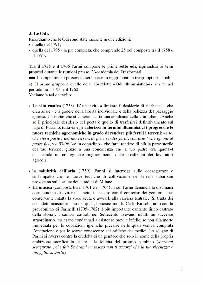 Giuseppe Parini.
Con la sua personalità Parini segna la cultura milanese per oltre quarant'anni.
Non soltanto si impone come poeta ma anche 