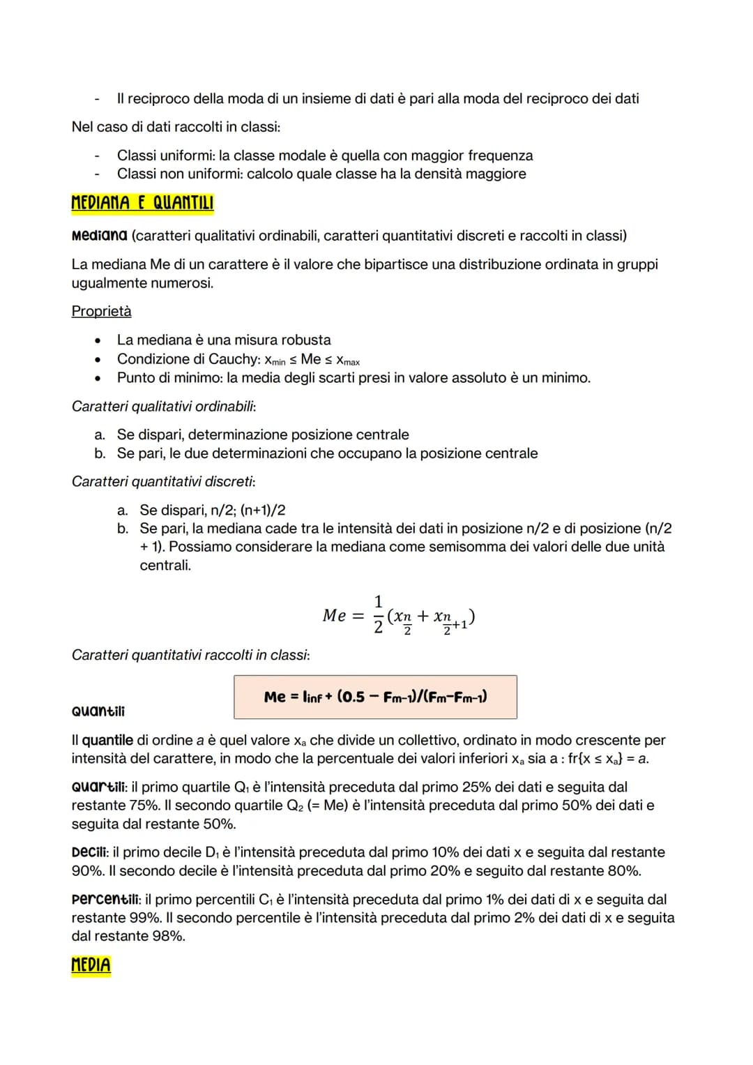 STATISTICA
La statistica inferenziale ci permette di trarre sulla popolazione complessiva a partire
dall'indagine sul campione, non sono cer