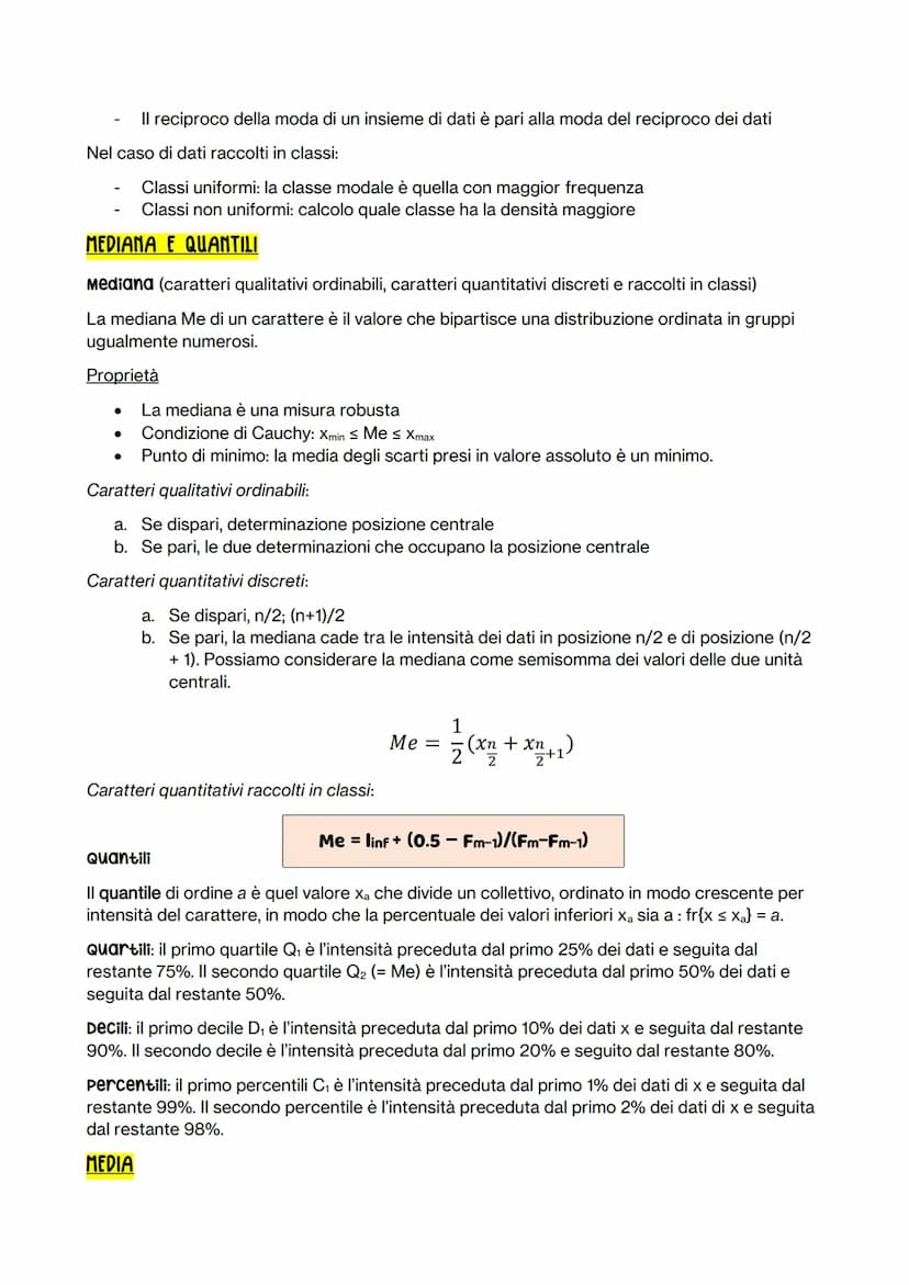 STATISTICA
La statistica inferenziale ci permette di trarre sulla popolazione complessiva a partire
dall'indagine sul campione, non sono cer