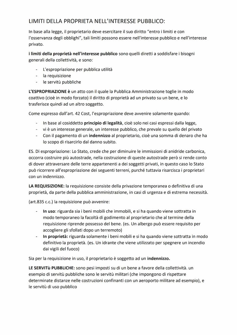 LA PROPRIETÀ
La proprietà è uno dei diritti reali più importanti e conosciuti, ognuno di noi infatti è
proprietario di alcuni beni: dagli ab
