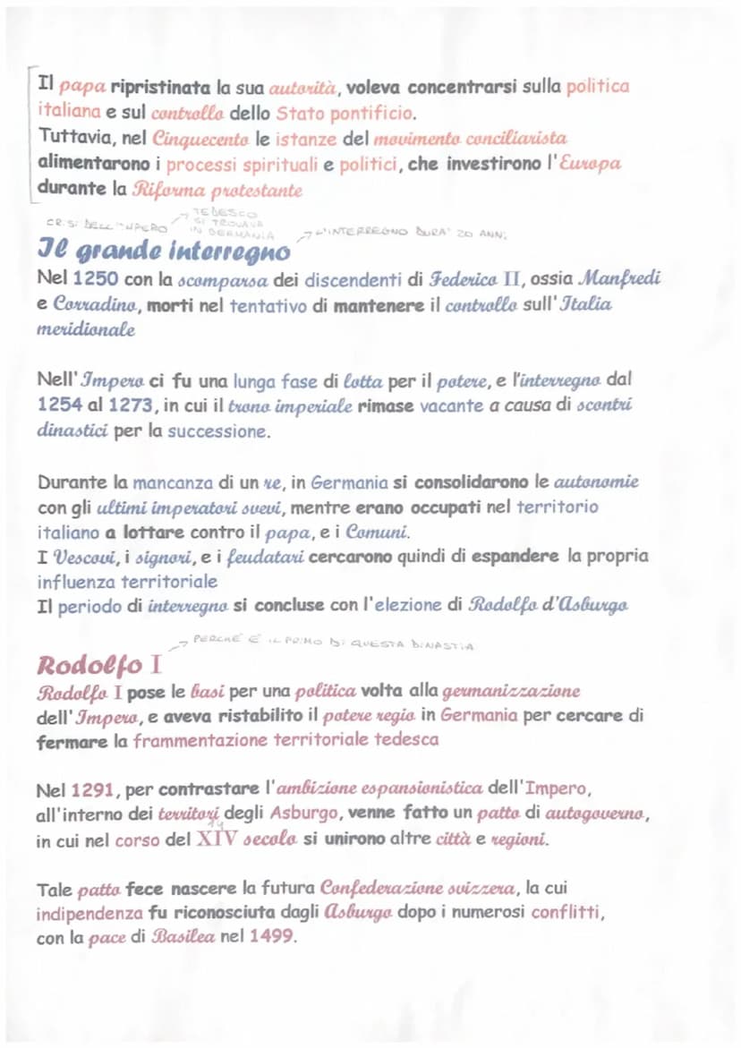 Il consolidamento del potere politico papale
Innocenzo III durante il suo pontificato aveva seguito un programma
teocratico, per cercare di 