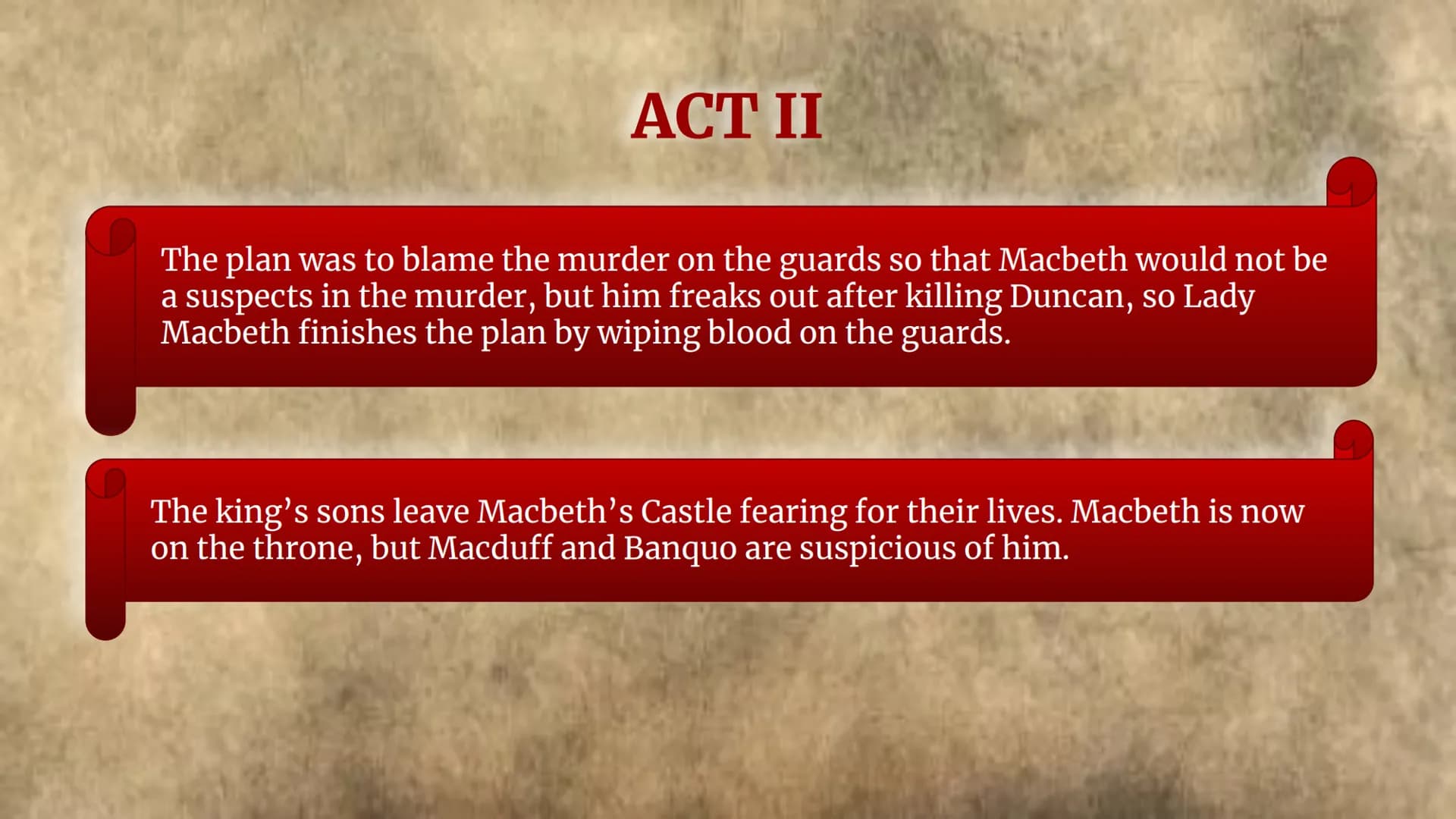 
<h3 id="acti">Act I</h3>
<p>The play opens with the news of an attempted invasion by the Norwegians, supported by the Thane of Cawdor, whic