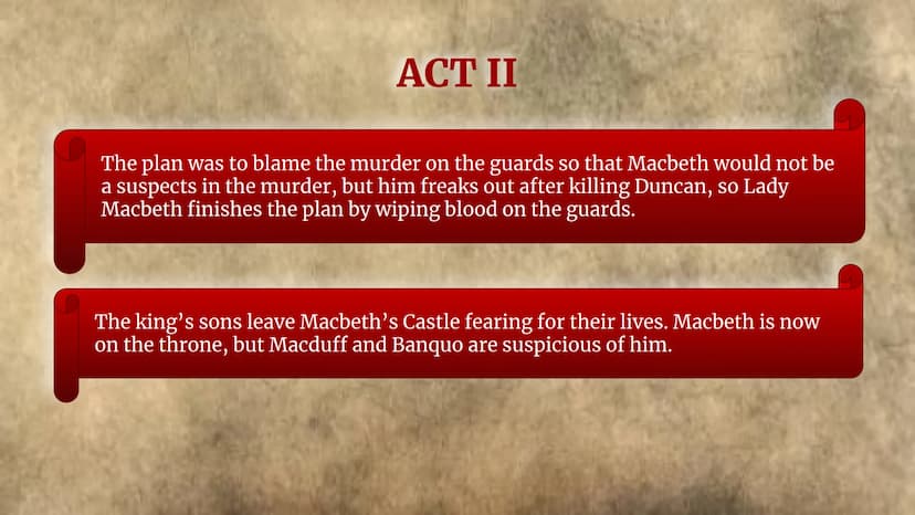 
<h3 id="acti">Act I</h3>
<p>The play opens with the news of an attempted invasion by the Norwegians, supported by the Thane of Cawdor, whic