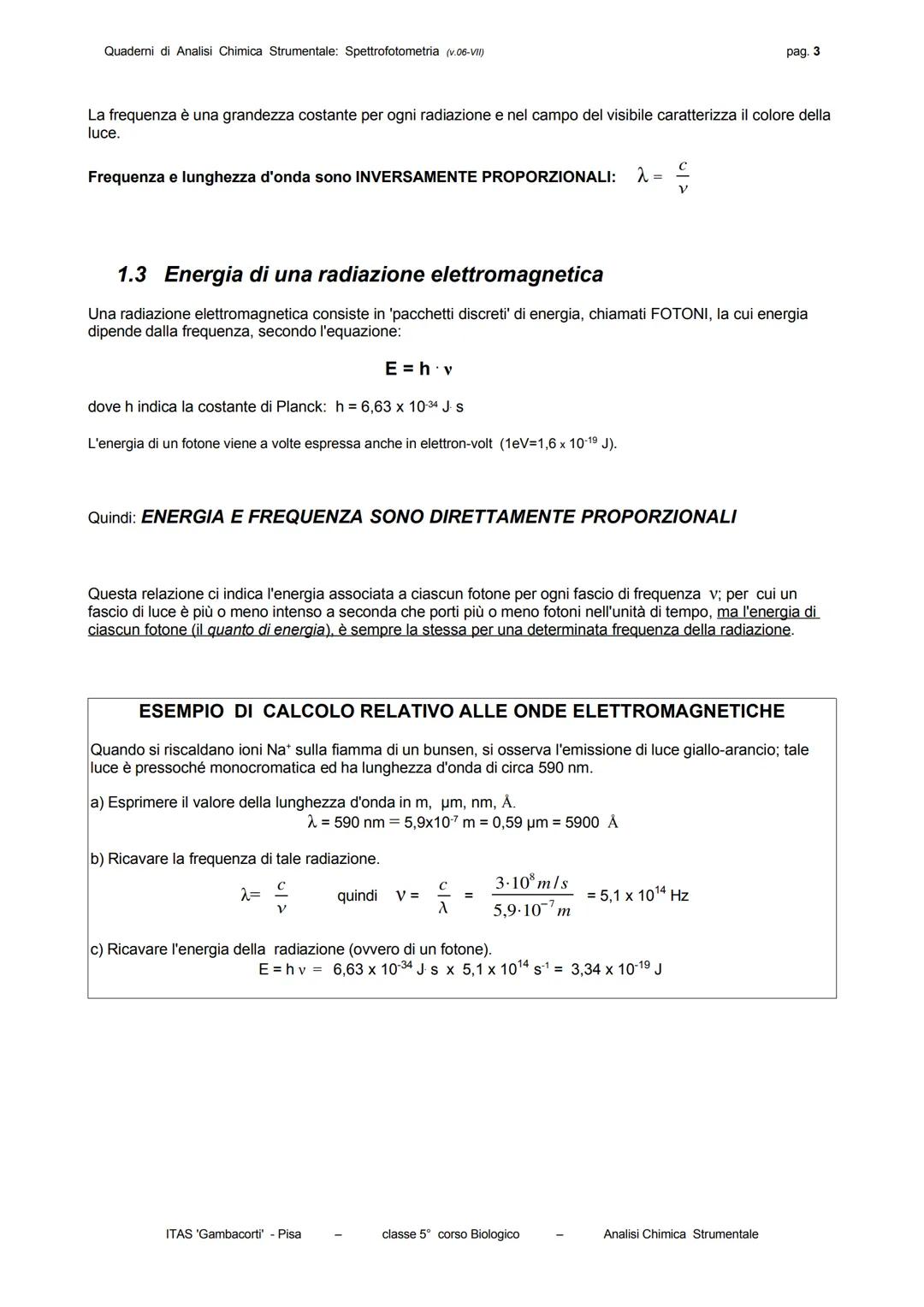 Quaderni di Analisi Chimica Strumentale: Spettrofotometria (v.06-VII)
-
quaderni di analisi chimica strumentale
SPETTROFOTOMETRIA
Indice gen