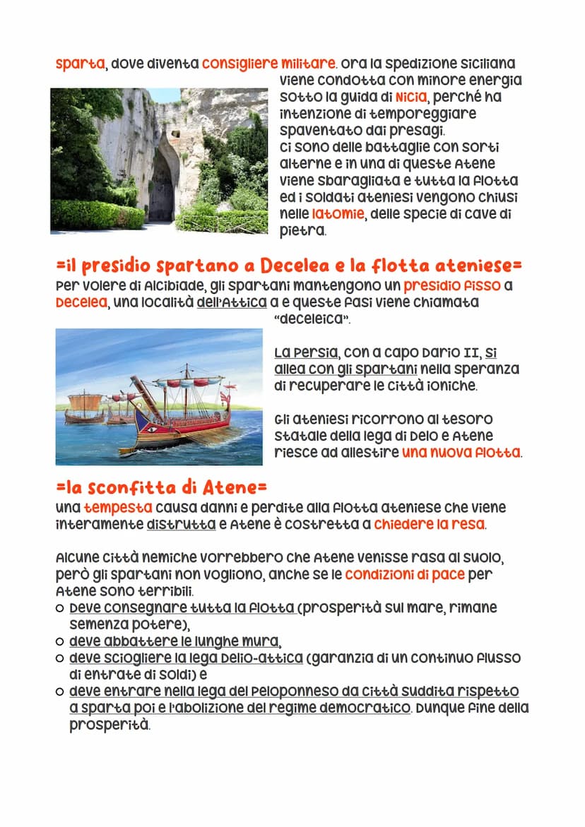 La guerra del Peloponneso
La pace con gli spartani era destinata prima o poi a finire e finisce
per volontà di Atene. c'è la guerra del Pelo