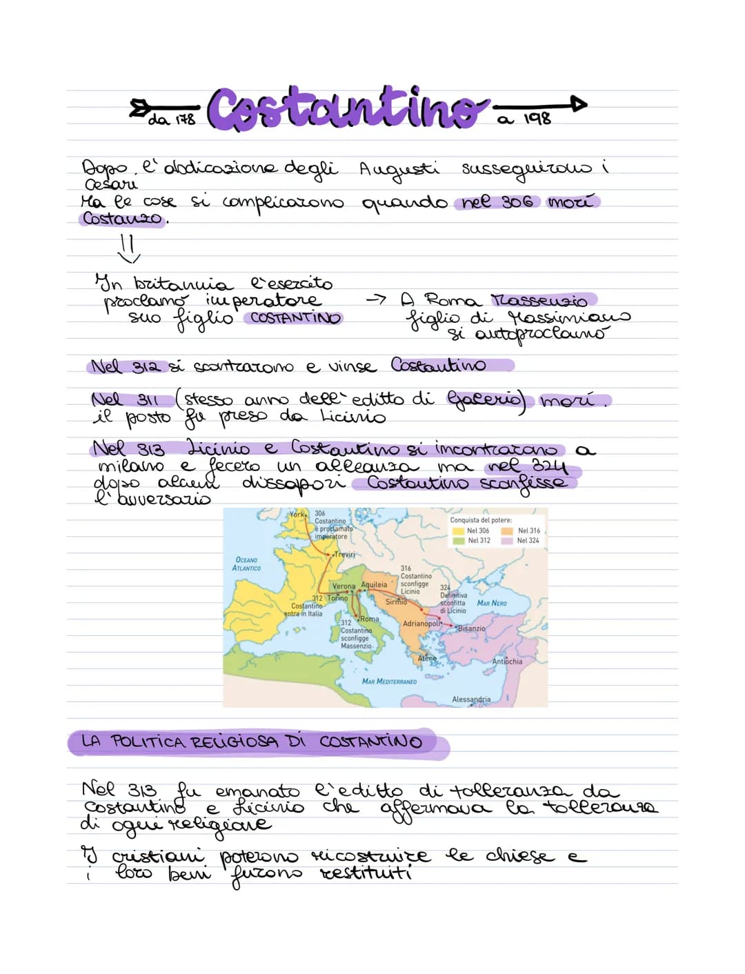 2 ·Costantino
da 178
Dopo l'abdicazione degli Augusti susseguirono i
Cesare
ono quando nel 306 more
Ma le cose si complicaron
Costanzo.
In b