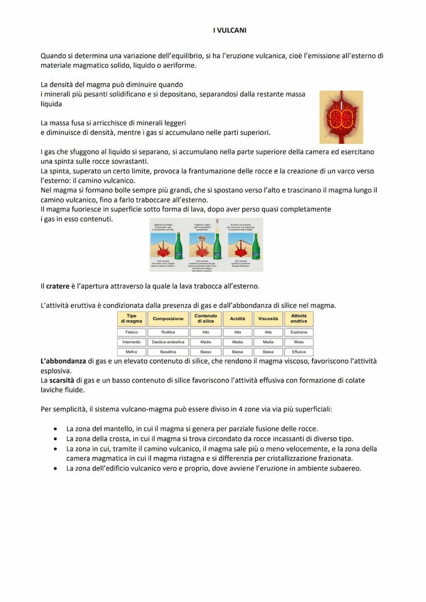 Lezione 1 MORFOLOGIA E ATTIVITÀ DEI VULCANI
1. Definizione e relazioni geologiche
Un vulcano è un'apertura naturale della crosta terrestre, 