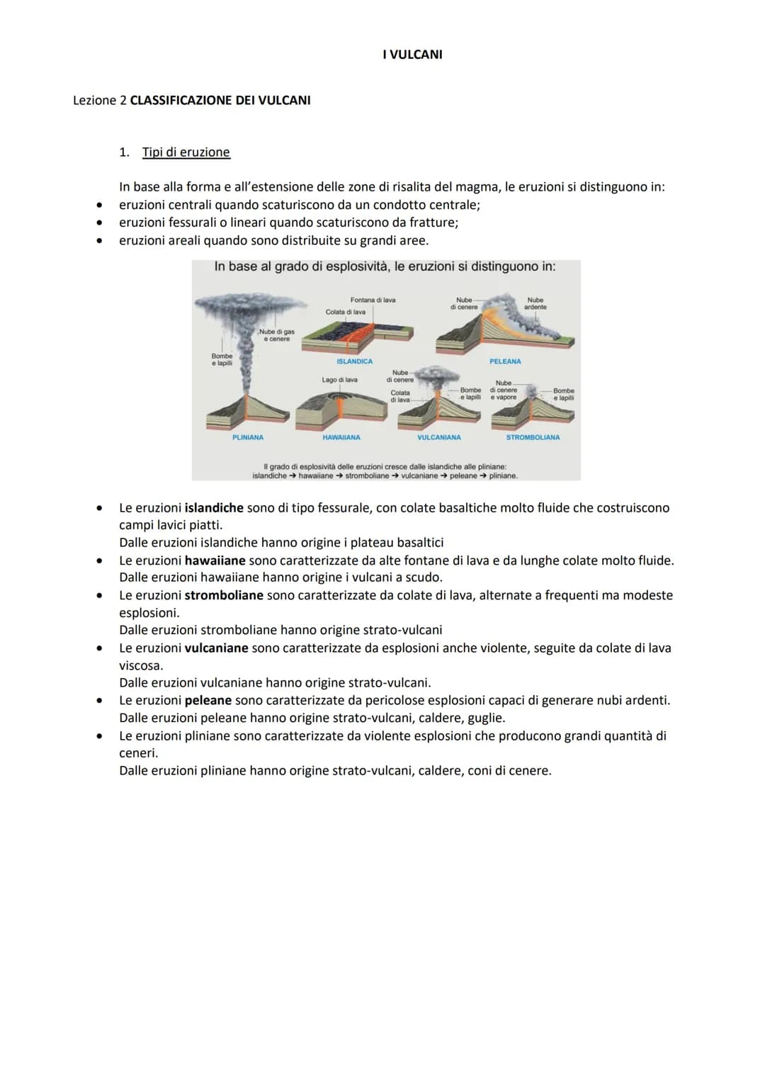 Lezione 1 MORFOLOGIA E ATTIVITÀ DEI VULCANI
1. Definizione e relazioni geologiche
Un vulcano è un'apertura naturale della crosta terrestre, 