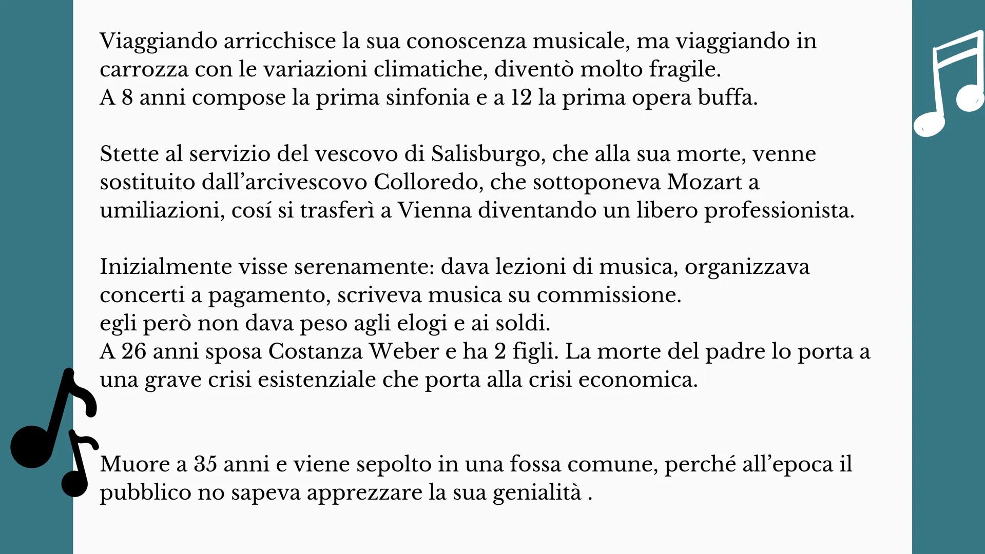 # WOLFGANG AMADEUS

# Mozart # La VITA

Mozart nasce a Salisburgo nel 1756 e viene definito IL GENIO DELLA
MUSICA DI TUTTI I TEMPI.
Inizia g