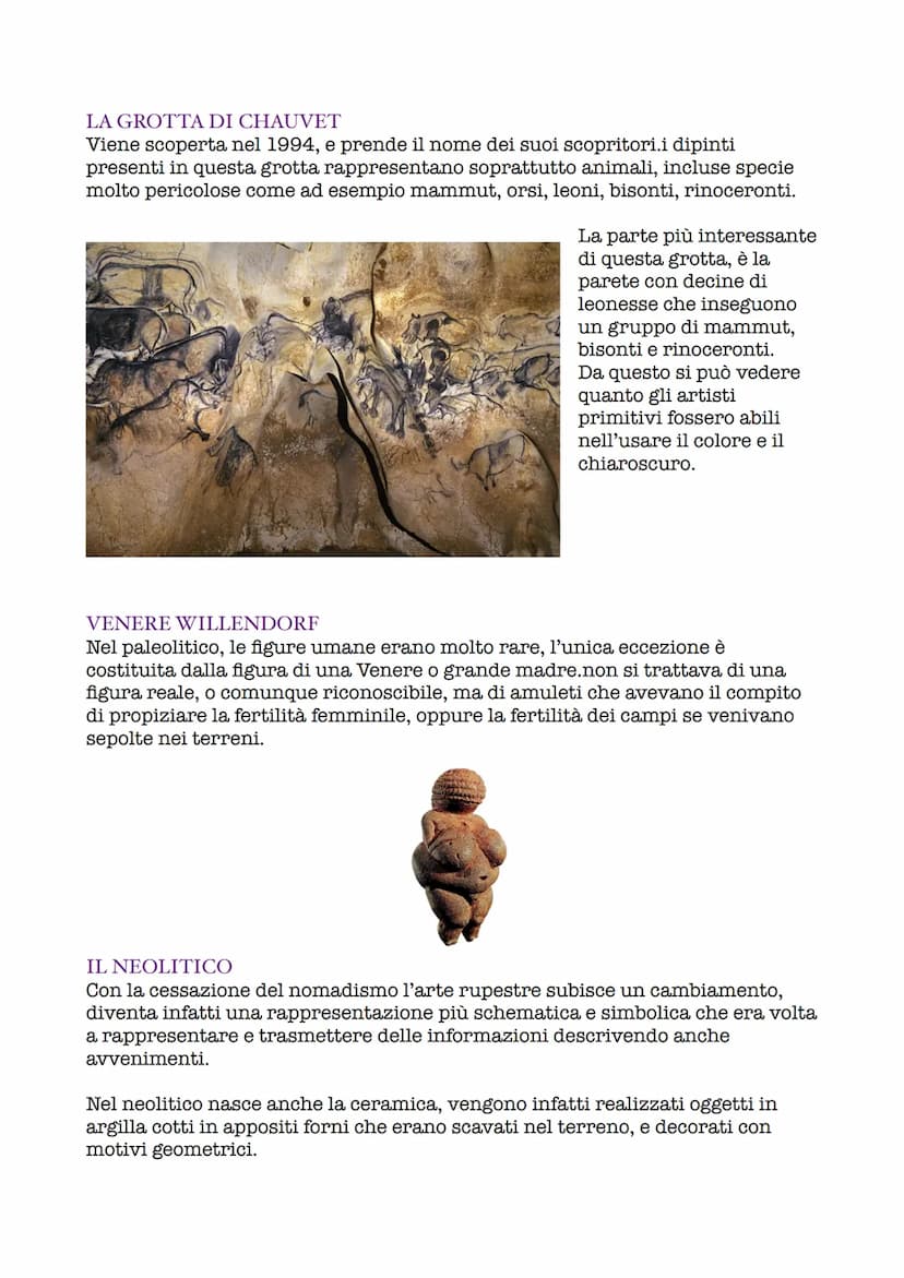 L'ARTE PREISTORICA
Con "preistoria" indichiamo il periodo che va dalla comparsa dell'uomo sulla
terra all'invenzione della scrittura.
PALEOL