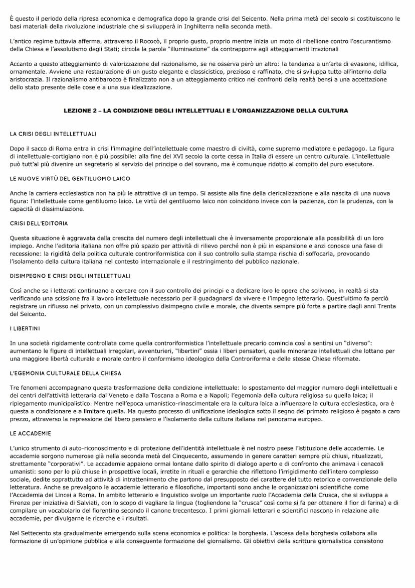 DALLA CONTRORIFORMA ALL'ARCADIA
LEZIONE 1 - MANIERISMO, BAROCCO, ROCOCO
TRA SEICENTO E SETTECENTO
Il periodo che va dalla Controriforma alla