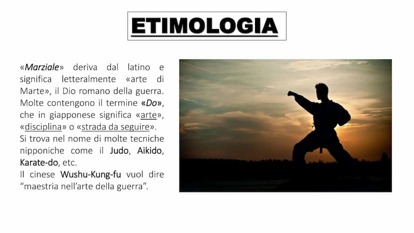 LE ARTI MARZIALI
香 INTRODUZIONE ALLE ARTI MARZIALI
Con «arti marziali» si intende un
insieme di pratiche fisiche e mentali
legate al combatt