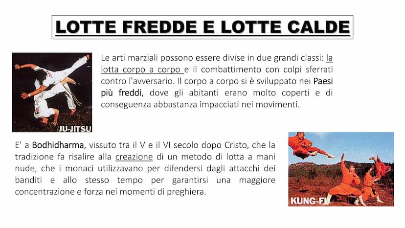 LE ARTI MARZIALI
香 INTRODUZIONE ALLE ARTI MARZIALI
Con «arti marziali» si intende un
insieme di pratiche fisiche e mentali
legate al combatt