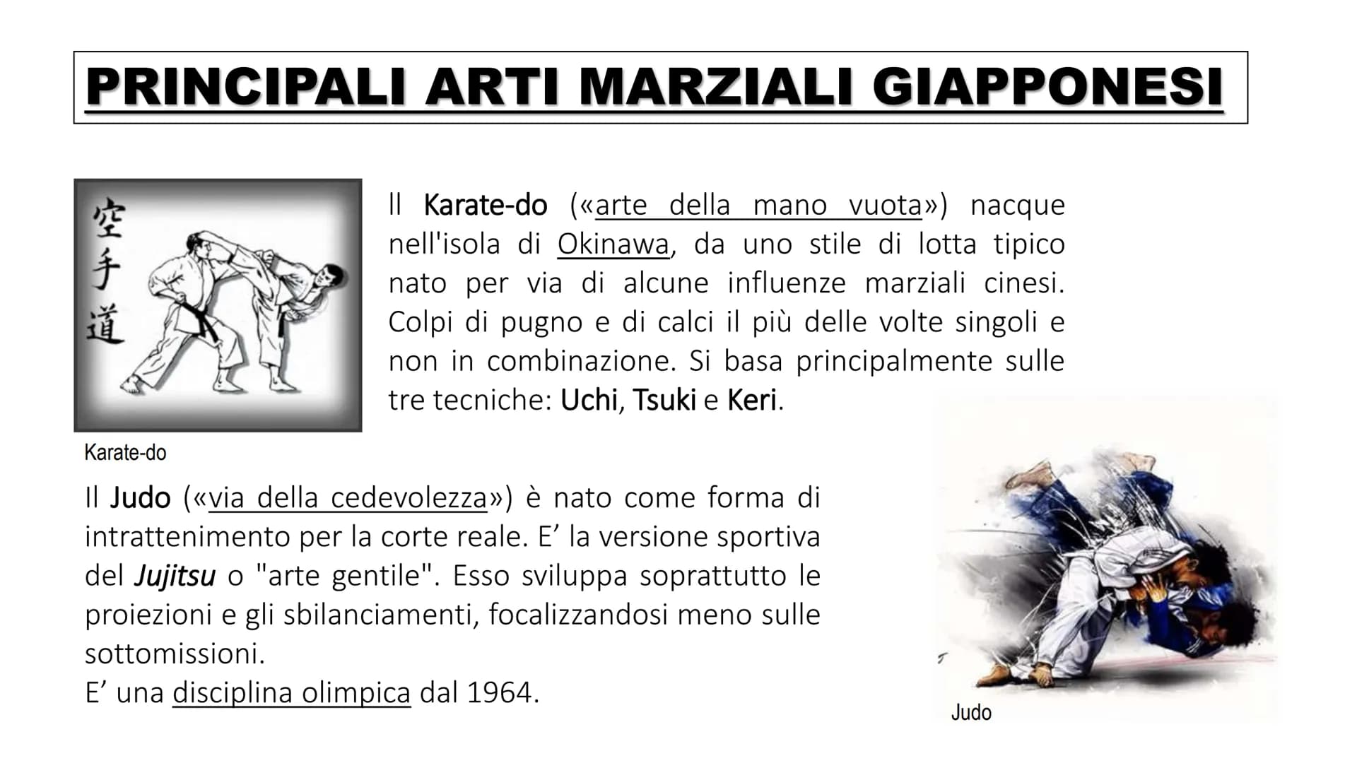 LE ARTI MARZIALI
香 INTRODUZIONE ALLE ARTI MARZIALI
Con «arti marziali» si intende un
insieme di pratiche fisiche e mentali
legate al combatt