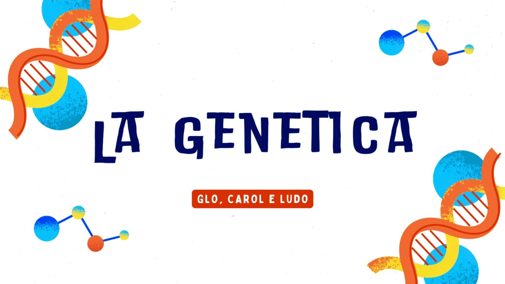 LA GENETICA
GLO, CAROL E LUDO
OFE LA GENETICA STUDIA
DNA
La trasmissione dei caratteri da una
generazione all'altra. I caratteri ereditari s