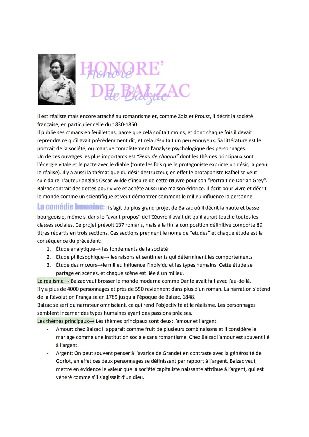 Comment le milieu influence les personnages chez Balzac : amour et argent