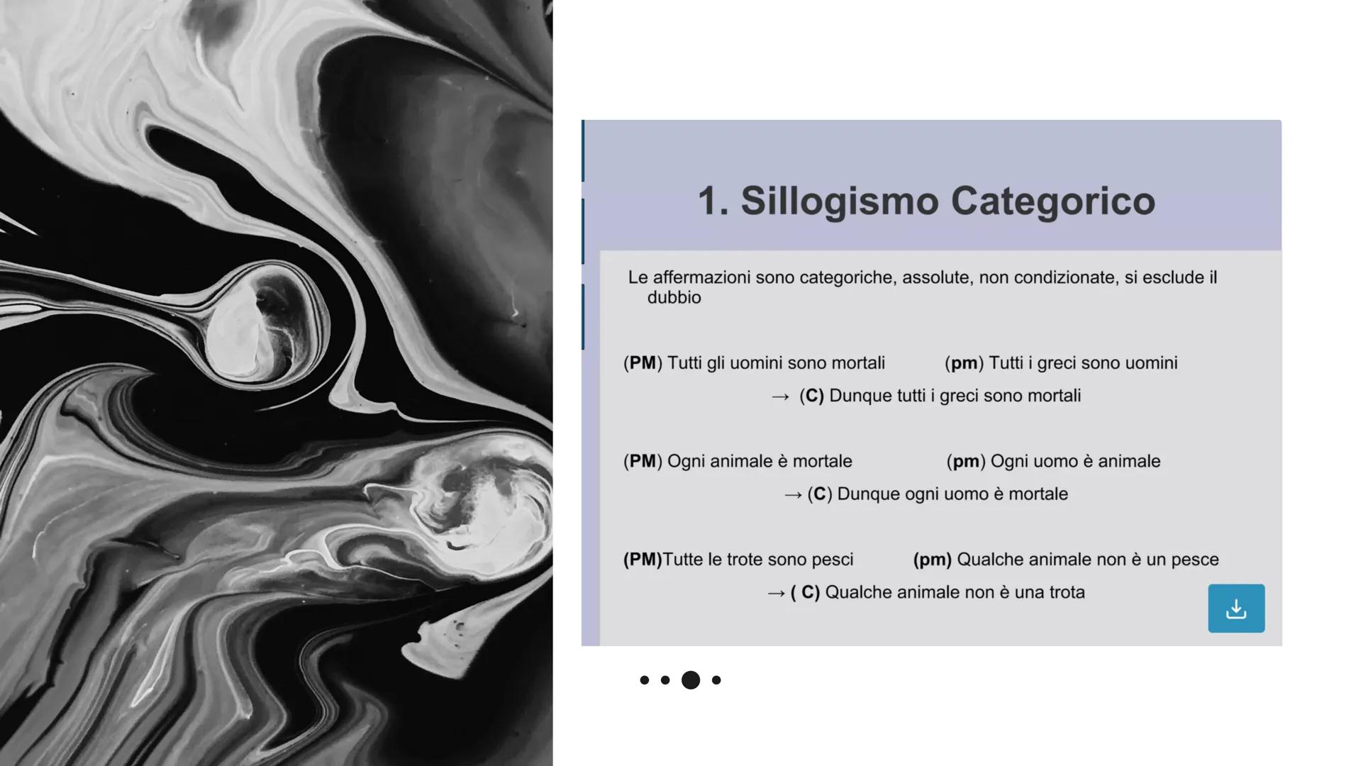 # SILOGISMO

Julia A. Gampalage F. Aristotele nacque nel 384 a.C. o nel 383 a.C. a Stagira e muore nel
322 a.C.
Aristotele teorizza nella fo
