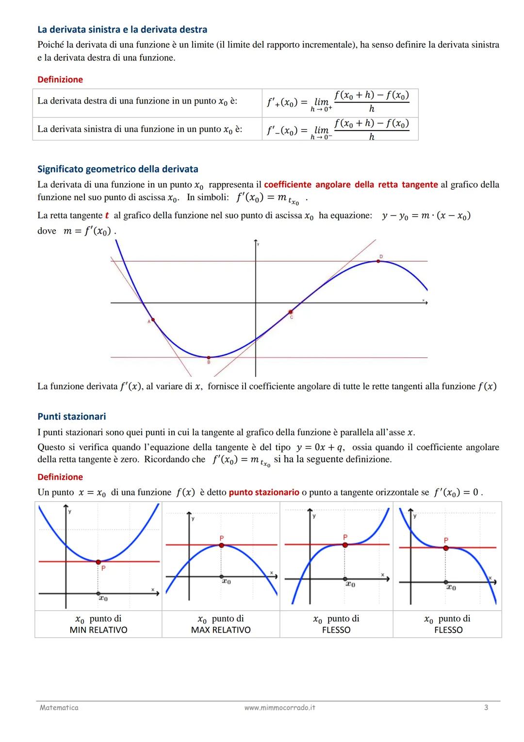 # LA DERIVATA DI UNA FUNZIONE
Teoria

Il problema della tangente
Uno dei problemi classici che portano al concetto di derivata è quello dell