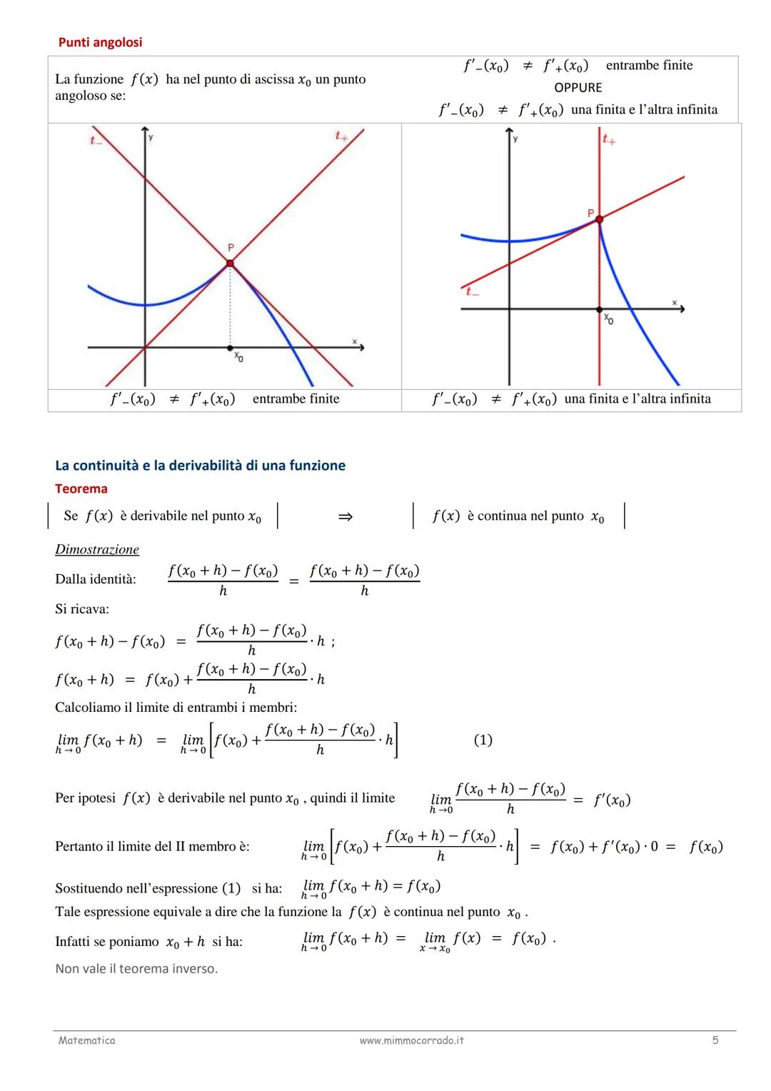 # LA DERIVATA DI UNA FUNZIONE
Teoria

Il problema della tangente
Uno dei problemi classici che portano al concetto di derivata è quello dell