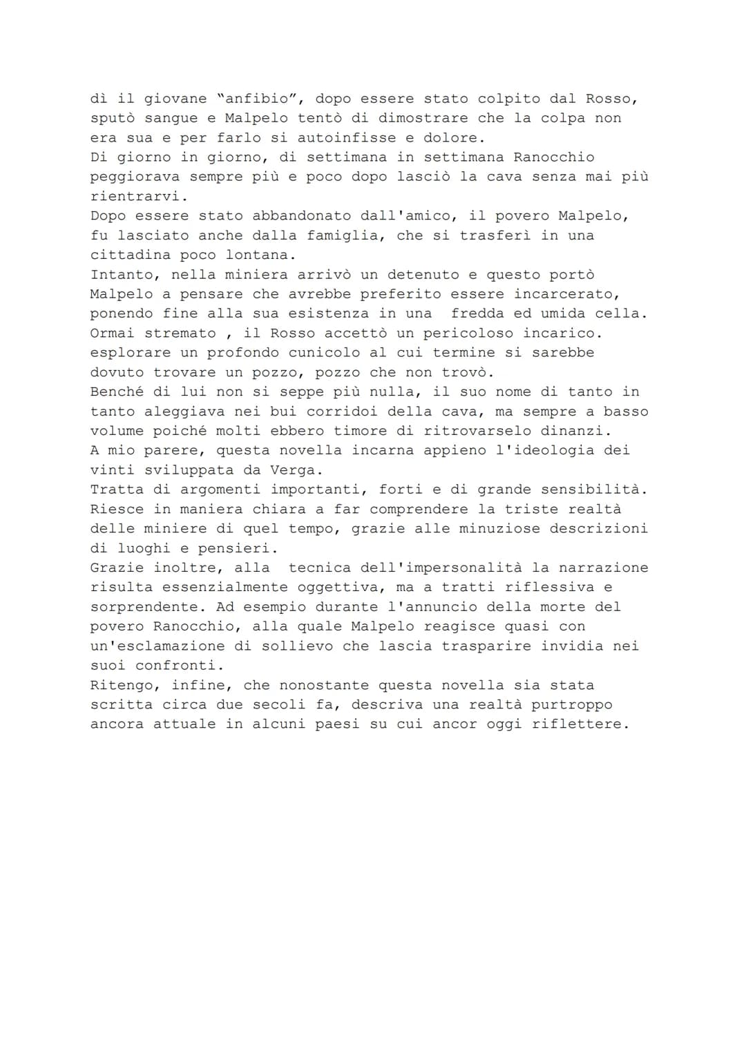 Rosso
Malpela
GIOVANNI VERGA
ROSSO MALPELO
Rosso Malpelo è una novella scritta da Giovanni Verga
nell'anno 1878.
In quest'opera lo scrittore