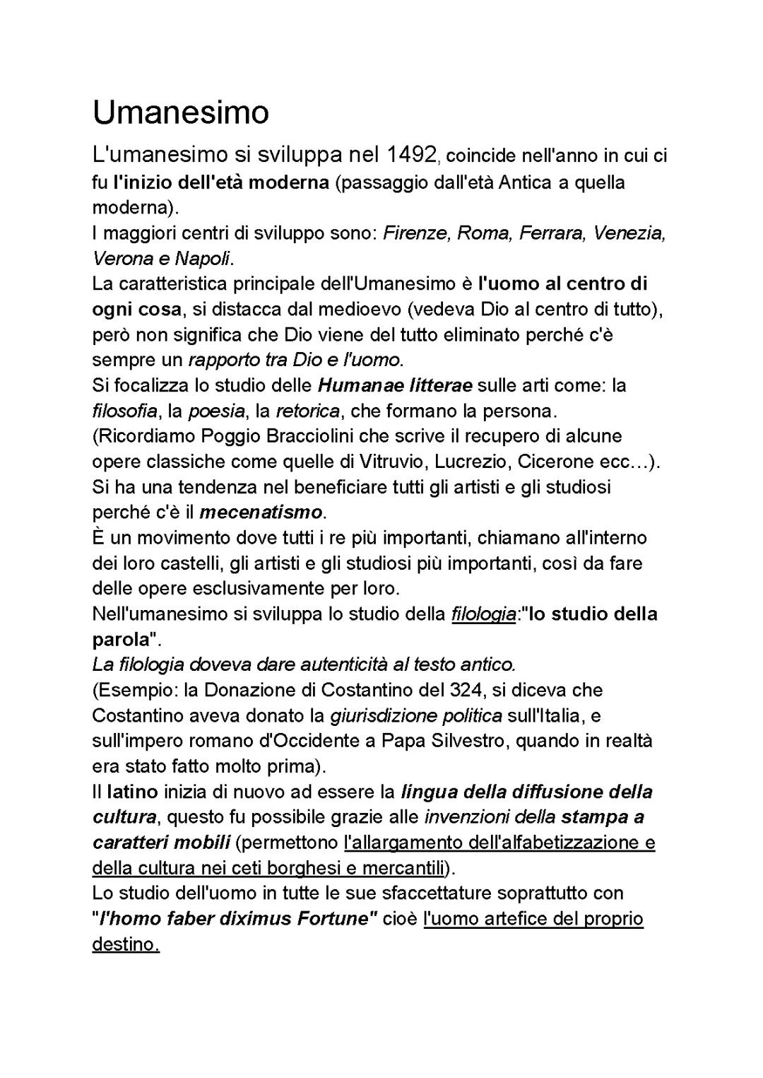 Umanesimo e Rinascimento: Una Breve Sintesi