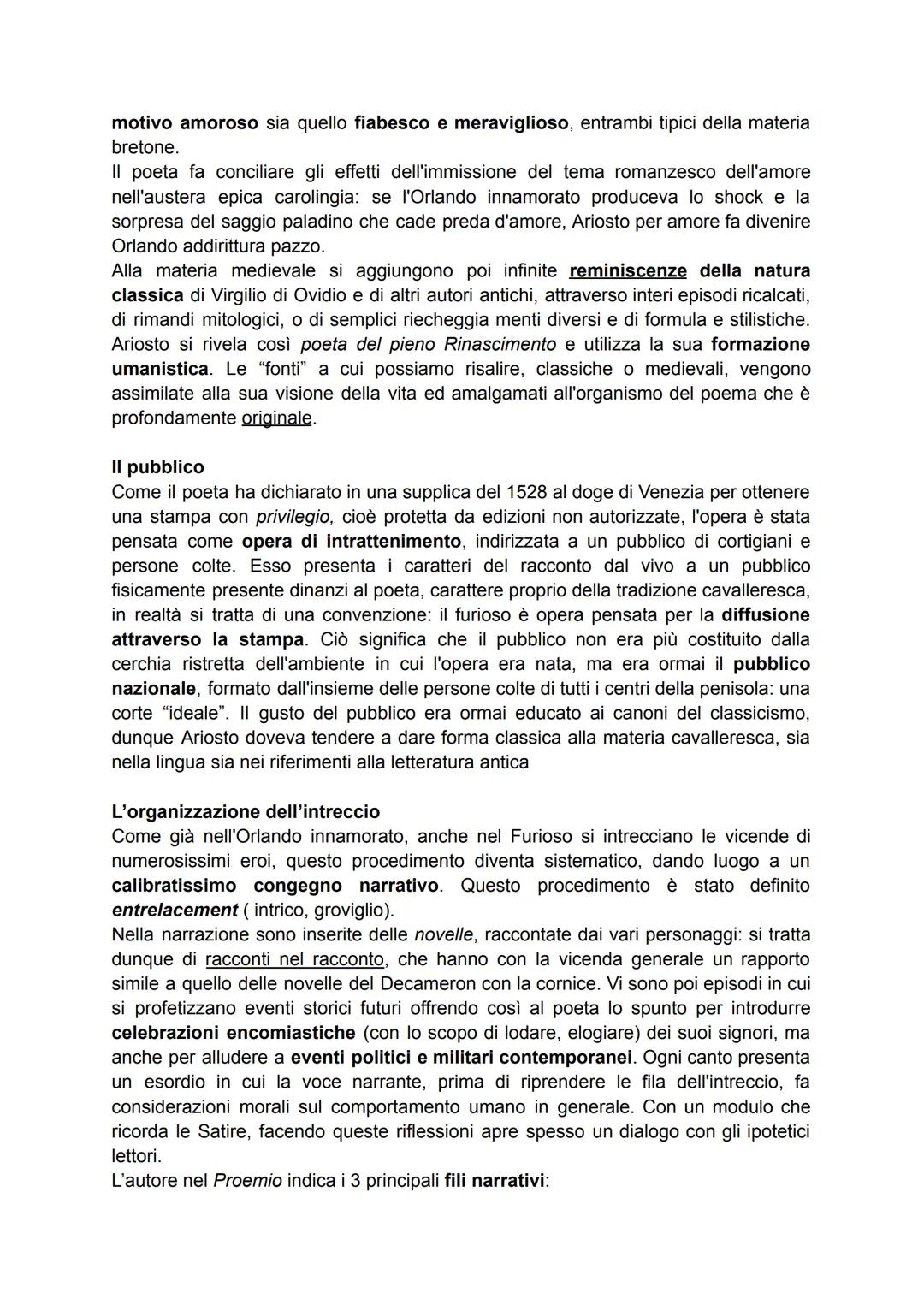 ORLANDO FURIOSO
Le fasi della composizione
Ariosto inizia a comporre la sua opera maggiore nel 1505, si tratta di un poema di
materia cavall