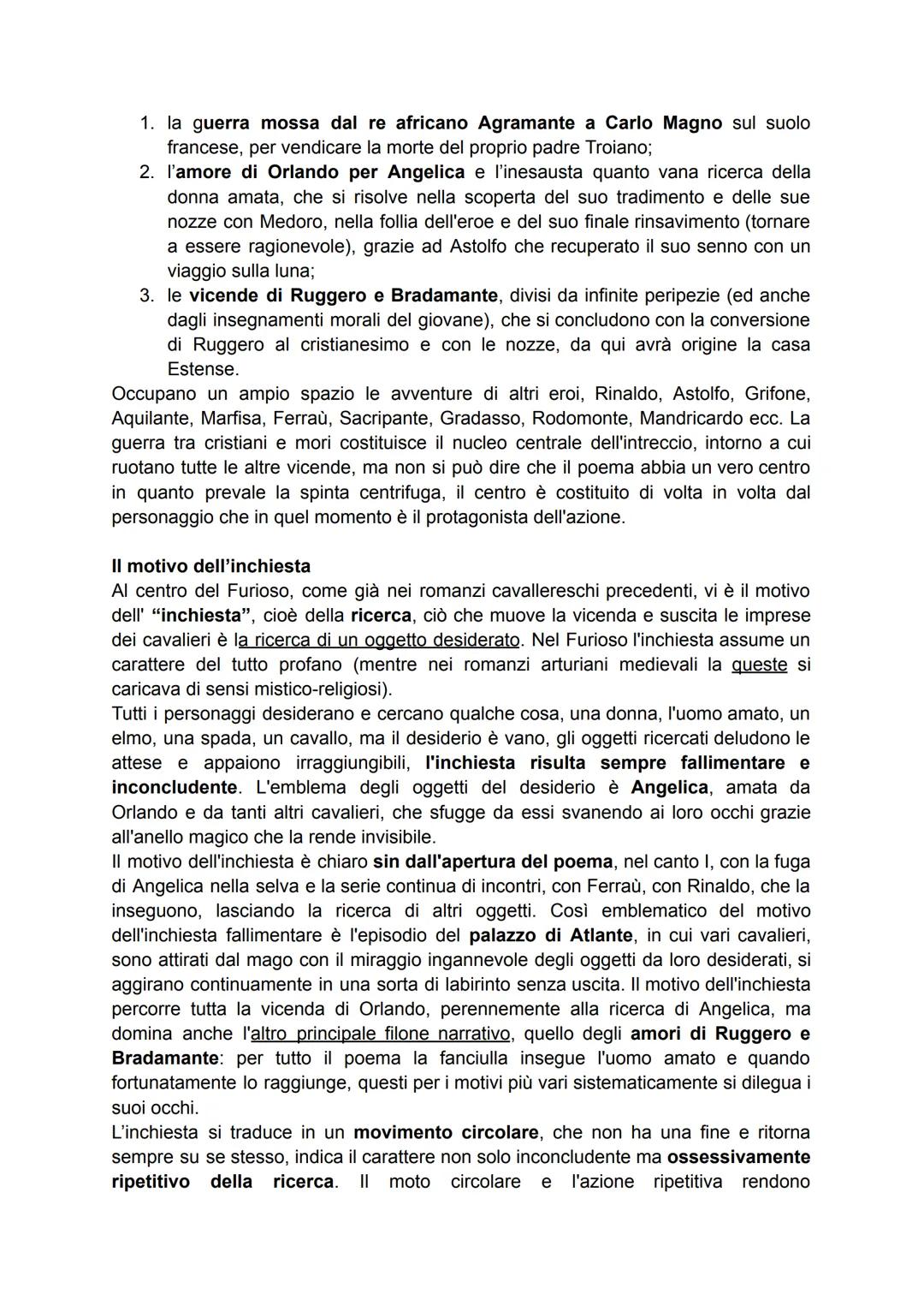 ORLANDO FURIOSO
Le fasi della composizione
Ariosto inizia a comporre la sua opera maggiore nel 1505, si tratta di un poema di
materia cavall