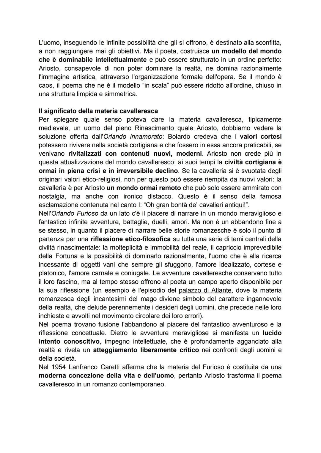 ORLANDO FURIOSO
Le fasi della composizione
Ariosto inizia a comporre la sua opera maggiore nel 1505, si tratta di un poema di
materia cavall