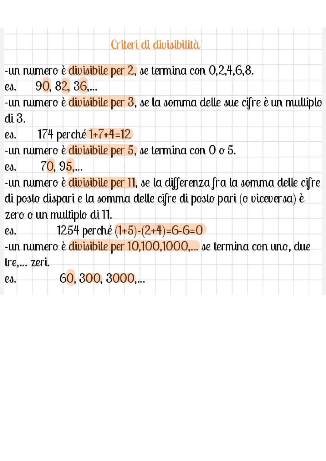 criteri di divisibilità, scomposizione in numeri primi, mcm, MCD