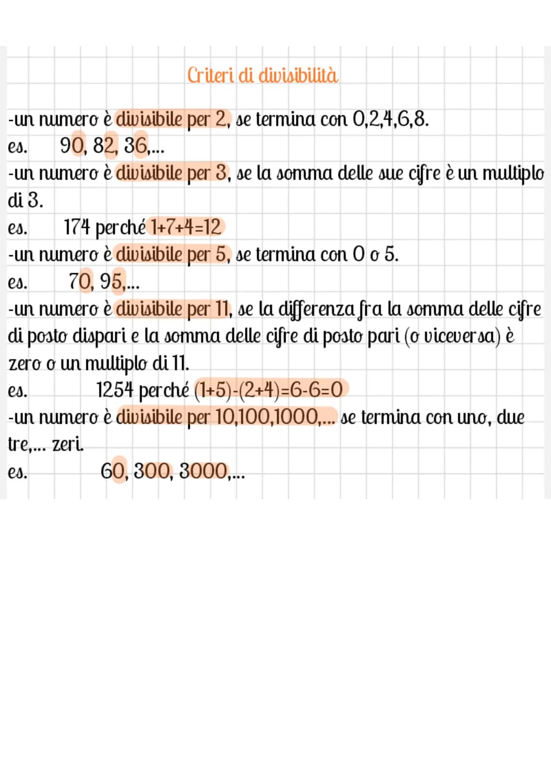 Criteri di divisibilità
-un numero è divisibile per 2, se termina con 0,2,4,6,8.
90, 82, 36,...
es.
-un numero è divisibile per 3, se la som
