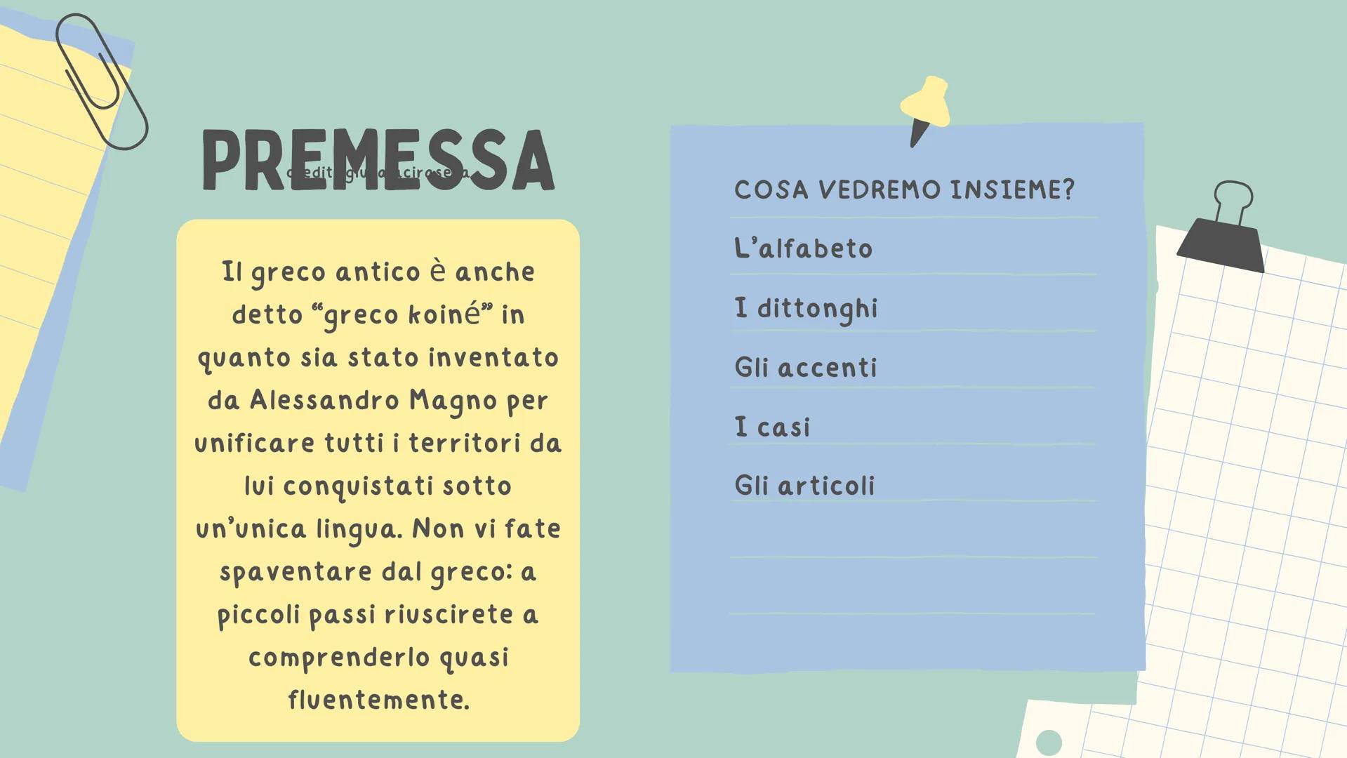 by Giulia Lacirasella
IL GRECO ANTICO
Piccole tips per studenti o futuri studenti di un Liceo
Classico
0001 Q2315204L900G829 PREMESSA
edit q
