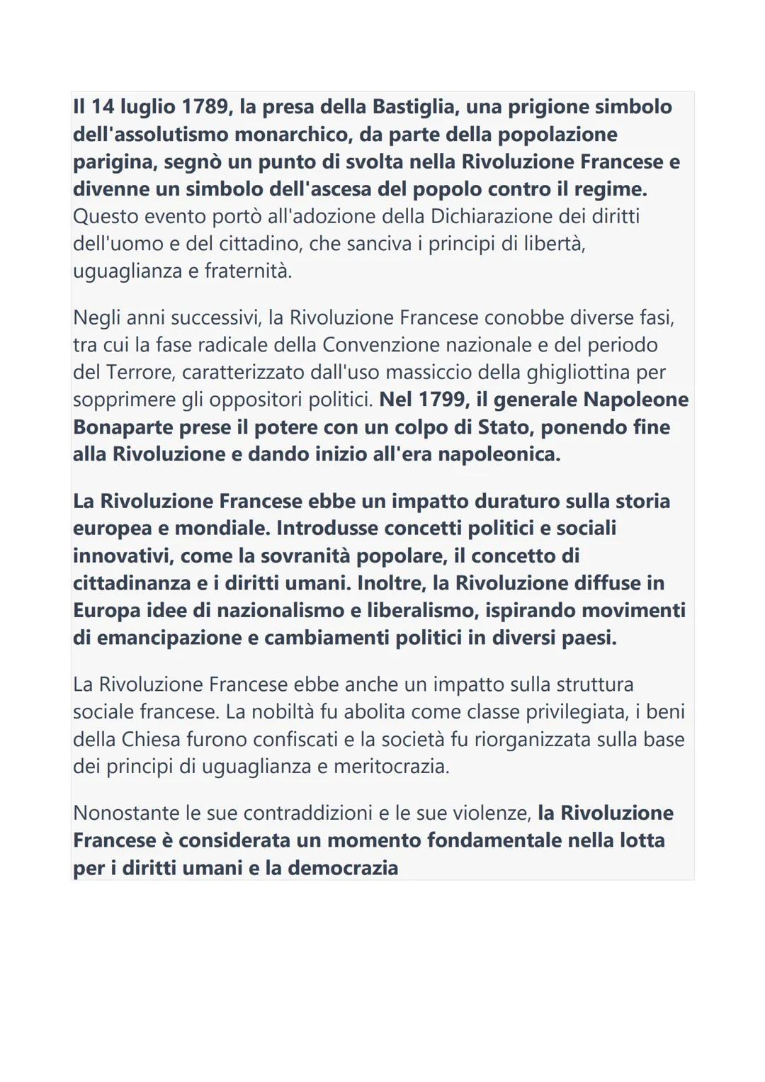 La Rivoluzione Francese
La Rivoluzione Francese fu un importante periodo di cambiamento
politico e sociale che
ebbe luogo in Francia
tra il 